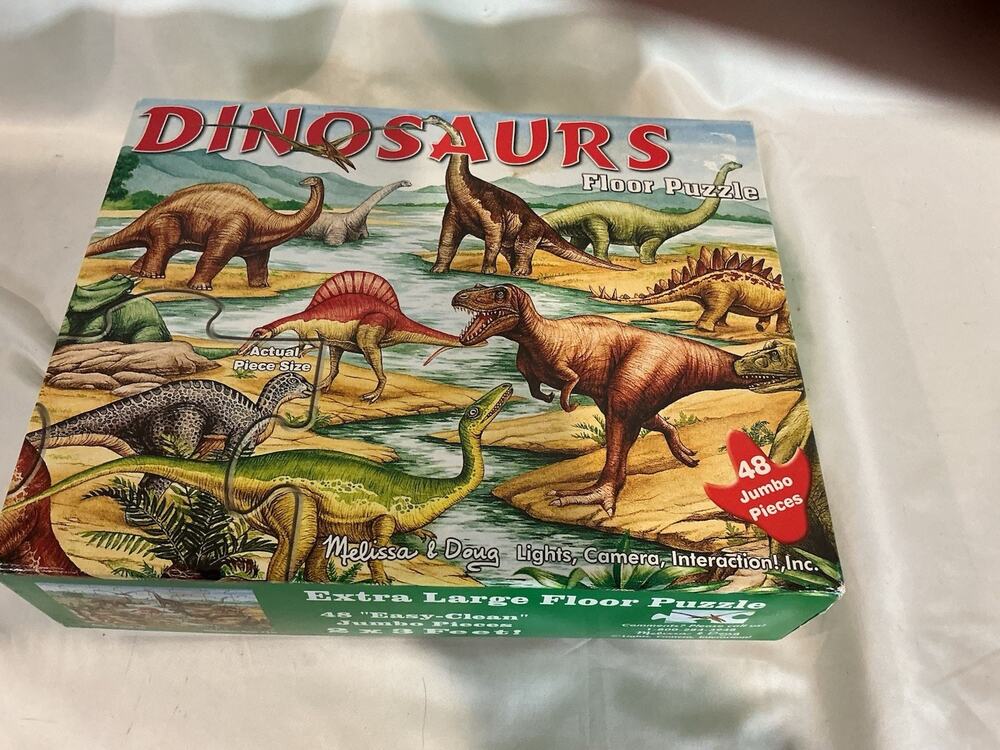 Melissa & Doug Extra Large Floor Puzzle 48 Jumbo Size Pieces Dinosaurs 2'x3'